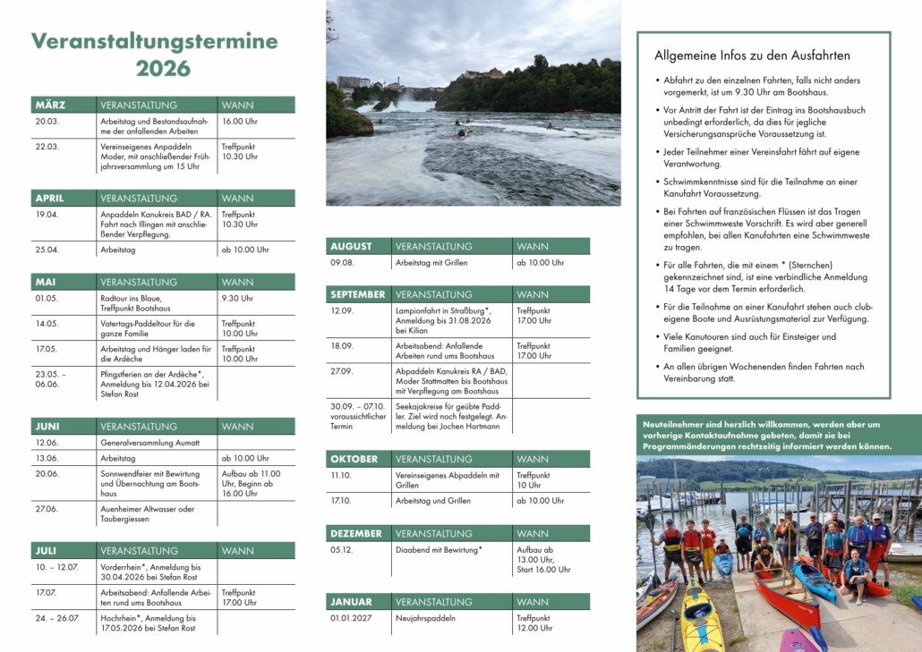 000 Kanuabteilung Sommerprogramm 2026-2